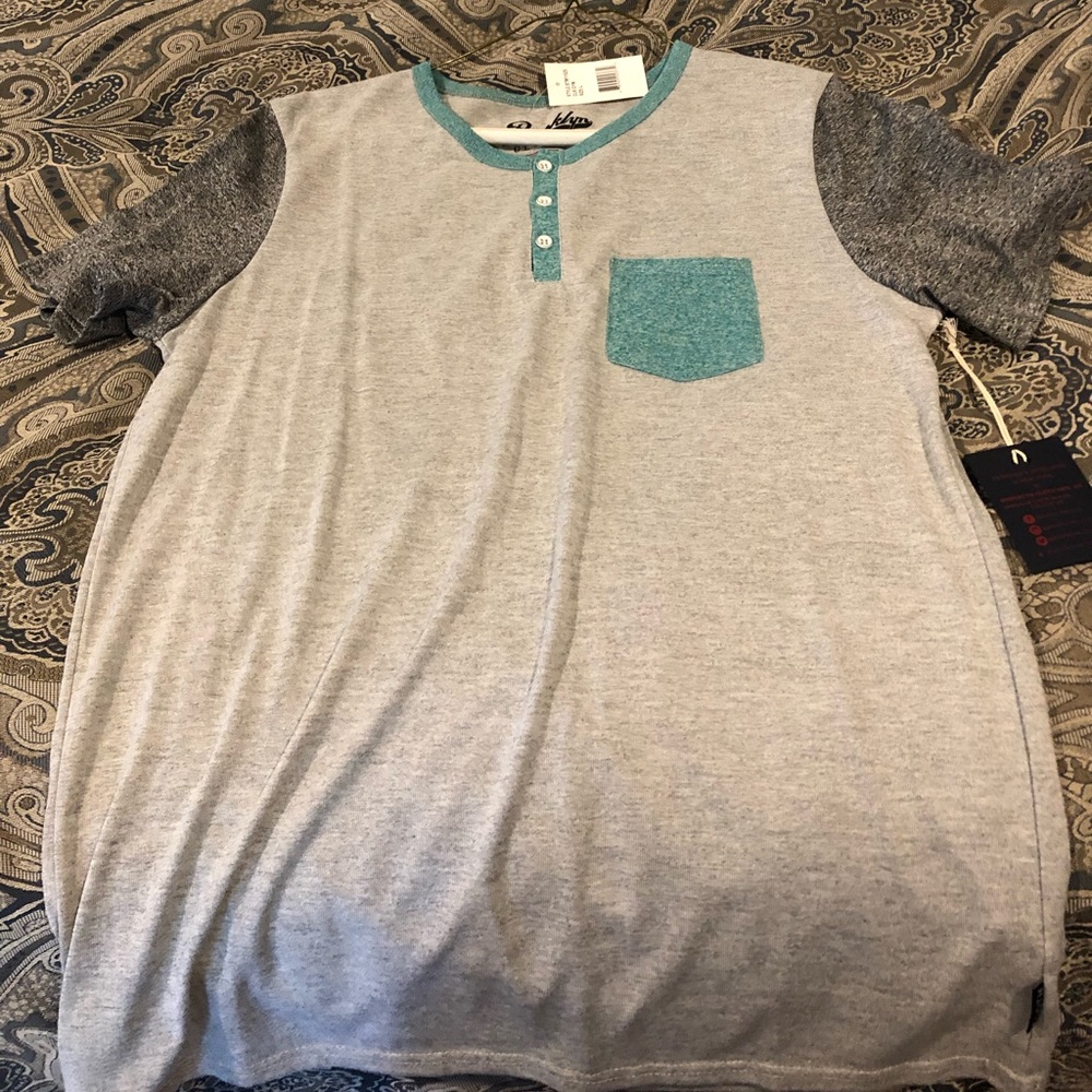 Grey casual shirt. With tags